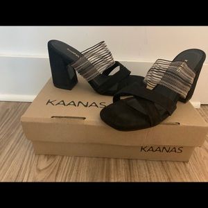 KAANAS NWT Black Sandals